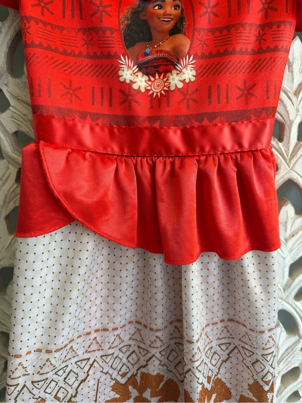 Disney Moana Girls Costume Nightgown Dress Size 8